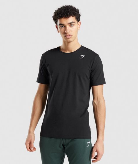 Men's Gymshark Essential T-Shirts Black | CA N05637